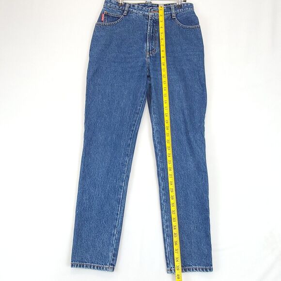 Bongo Denim Pants High Rise Women 9R Blue Jeans 5 Pockets Flat Front 100% Cotton - Picture 3 of 12
